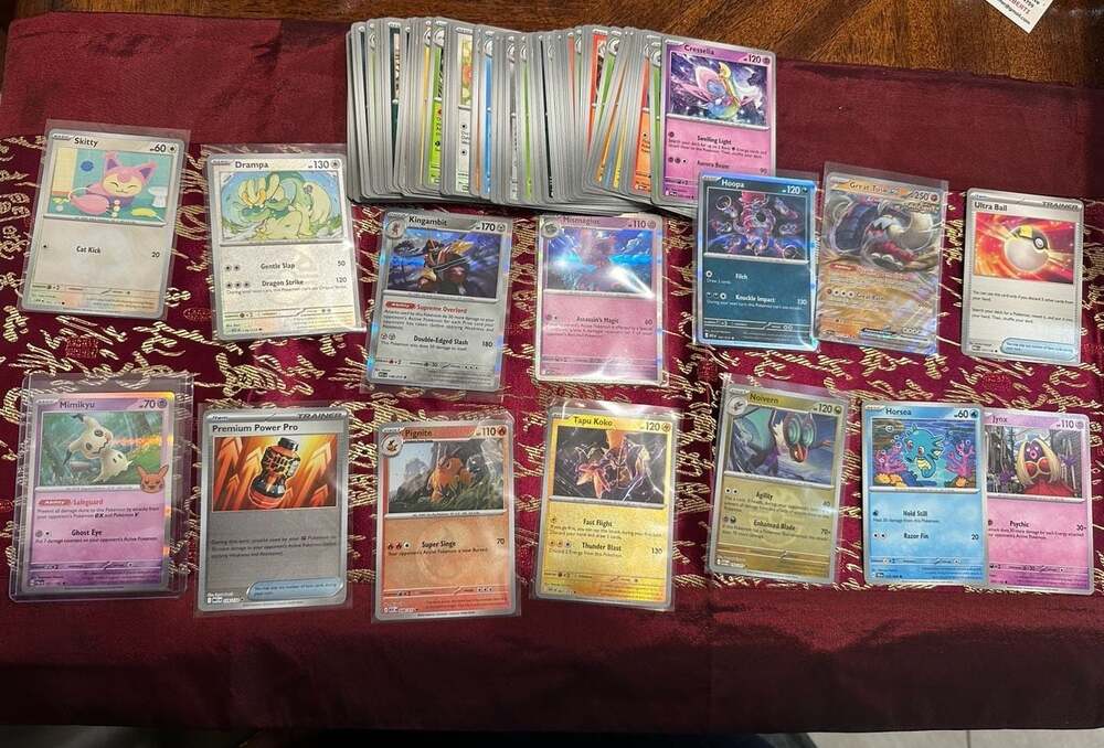 Pokemon 100 Card Bulk Lot with 10 Holos and Ultra Rares